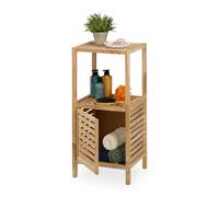Bathroom Shelf Freestanding Rack Wooden Shelving Unit Storage Cupboard Walnut