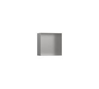 Bathroom Shelf Hansgrohe XtraStoris Wall recess with open frame 390x390mm Brushed Stainless Steel