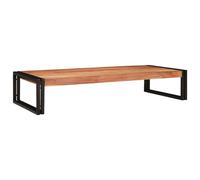 Bathroom Shelf Natural Solid Acacia Wood Iron Frame 110x38x41 cm Minimalist Rack