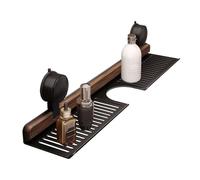 Bathroom Shelf Organizer - 20 inch sink storage rack over the house, suction cup holder, sturdy design, soap dish with extra stability, dress rack for kitchen