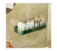Bathroom Shelf Over Toilet, Storage Rack for Household Bathroom Single Layer Plastic Wall for Cosmetics Toiletries and Supplies That Do Not Need to Be Perforated on The(Green)