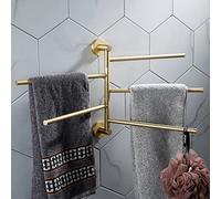 Bathroom Shelves Gold Towel Rack Bar Rail with Hardware Pendant Set Simple Light Luxury Design for Bathroom Storage.
