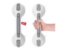 Bathroom Shower Armrest with Safety Indicator, No Drilling, Reusable, Suitable for Elderly and Disabled People(12in)