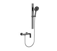 Bathroom Shower Booster Shower Set, Gunpowder Gray + Black