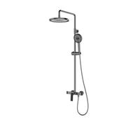 Bathroom Shower Booster Shower Set, Gunpowder Gray + Black
