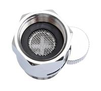 Bathroom Shower Brass Junction Water Flow Control Valve Straight Through Shu -Off Angle Bath Tap Accessory(Silver)
