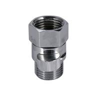 Bathroom Shower Brass Junction Water Flow Control Valve Straight Through Shut -Off Angle Bath Tap Accessory(Silver)