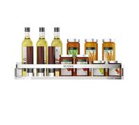 Bathroom Shower Caddy - Wall Mounted Adhesive No Drill Organizer, Stainless Steel Storage Shelf for Clutter-Free Shower Space (80cm)