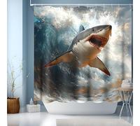 Bathroom Shower Curtain,Funny Shower Curtain Washable bathroom curtains, Weighted Hem, Mould Mildew Proof Resistant,bath curtain 180cm Drop,Kids Shower Curtains for Wet Room Bathroom Tub(180x180cm)
