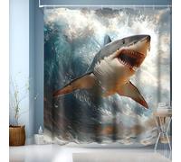 Bathroom Shower Curtain,Funny Shower Curtain Washable bathroom curtains, Weighted Hem, Mould Mildew Proof Resistant,bath curtain 180cm Drop,Kids Shower Curtains for Wet Room Bathroom Tub(180x200cm)