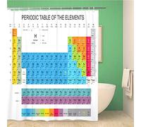 Bathroom Shower Curtain School Periodic Table of The Physics Mendeleev Education Material Waterproof Bath Curtain 240x200cm/94x78in(WxH)
