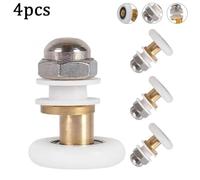 Bathroom Shower Door Replacement Rollers 4pcs Nylon Wheels for Quiet Sliding Operation (25mm)