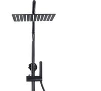 Bathroom Shower Faucet Brass Rain Shower Mixer Crane Shower System with Bidet Faucet Height can be Extended 30cm Head Spray(Gray)