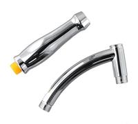 Bathroom Shower Head Extension Arm Angled Pipe G1/2 Thread Chrome Plated Replacement Part to Move Shower Head Away from Wall