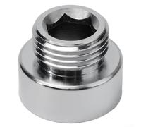 Bathroom Shower Hose Head Thread Reducer Adaptor 3/4 Inch Female to 1/2 Inch Male for BSP Connection Chrome Plated Brass for Fixed Head Showers Mixer to Hose(1pc)