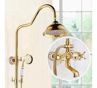 Bathroom Shower Shower can be Lifted Rain Shower, Ceramic Seven-Way - question Mark Pipe