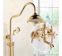Bathroom Shower Shower can be Lifted Rain Shower, Twist Double Bend Seven-Way - question Mark Pipe