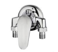 Bathroom Shower Tap Brass, Triangular Faucet with Hot Cold Water Mixing Valve, Thickened All-Copper Body for Public Toilet Wash