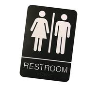 Bathroom Sign Acrylic Toilet Sign for Business Door or Wall Decor Commercial Unisex