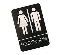 Bathroom Sign Acrylic Toilet Sign for Business Door or Wall Decor Commercial Unisex