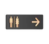 Bathroom Sign - Bathroom Word Search Wall Decor | Clean Up After Yourself Sign, Unisex Washroom Sticker, Restroom Directional Sticker, Adhesive Toilet Signage For Business Home Public Shopping Hotel
