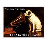 Bathroom Sign You Know It By This His Master'S Voice Cute Dog Retro Quote Vintage Style Wall Poster Funny Tin Sign Metal Decor For Pub, Bathroom, Kitchen, 20X30cm