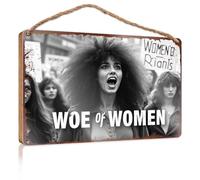 Bathroom Signs Decor Funny Empowerment Through Struggle: A Celebration Of Women'S Activism Wooded Sign Box Signs Kitchen Wall Decor(20X30CM)