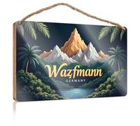Bathroom Signs Decor Funny Wazfmann Germany: Mountains, Palm Trees, And Serenity Wooded Sign Box Signs Kitchen Wall Decor(20X30CM)