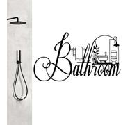 Bathroom Signs for Home | Cut Out Bathroom Door Sign - Decorative Home Wall Art Decoration for Apartment Dorm Hotel Entryway