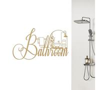 Bathroom Signs for Home - Cut Out Bathroom Wall Sign | Decorative Home Wall Art Supplies for Farmhouse Entryway Dorm Hotel Apartment