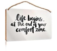 Bathroom Signs For Home Life Begins At The End Of Your Comfort Zone. Bathroom Signs For Home Pool Decor(23X35CM)