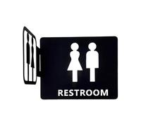 Bathroom Signs,Iron Easy Install Wall Sculpture,Wall Decor Sign | for Dining Room Restaurant Hotel Commercial Mall Apartment Public Toilets