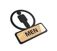 Bathroom Signs, Toilet Sign Self Adhesive Bathroom Signage Restroom Reminder Sign Hanging Plaque For Business Company Office Public Door Wall(Color-02)