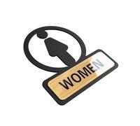 Bathroom Signs, Toilet Sign Self Adhesive Bathroom Signage Restroom Reminder Sign Hanging Plaque For Business Company Office Public Door Wall(Color-03)