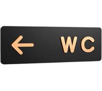 Bathroom Signs, Toilet Signage Men and Women Bathroom Signs Hotel to The Left and Right Restroom Prompt Sign(Color-04,24x8cm)