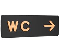 Bathroom Signs, Toilet Signage Men and Women Bathroom Signs Hotel to The Left and Right Restroom Prompt Sign(Color-05,30x10cm)