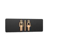 Bathroom Signs, Toilet Signage Men And Women Bathroom Signs WC Public Toilet Guide Hotel To The Left And Right Restroom Prompt Sign(Color-03,24x8cm)