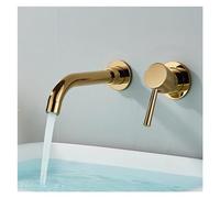 Bathroom Single Handle Mixer Tap Brushed Gold Basin Faucet Concealed Wall Mounted Hot and Cold Water Tap,Kitchen faucets, BWJ-681 Kitchen taps for Sink