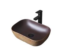 Bathroom Sink Art Above Counter Basin Retro Simple Ceramic Bathroom Sink Oval Balcony Wash Countertop Basin