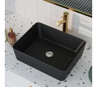 Bathroom Sink Basin, DeerValley Rectangular Bathroom Vessel Basin, Ceramic Cloakroom Hand Wash Basin for Bathroom 47.5 x 37.5 x 13cm