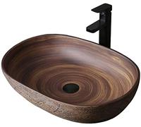 Bathroom Sink, Bathroom Vanity Wash Vessel Sink Above Counter, Vanity Sink Tops Retro Countertop, Large Ceramic Wash Basin, Oval Wash Antique Art Basin
