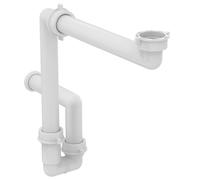 Bathroom Sink Bottle Trap - Ideal Standard Space Saving Basin Bottle Trap and Waste Pipe (for use with Furniture Basin Units), EE230339, White