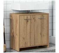 Bathroom Sink Cabinet Artisan Oak 60x33x60 cm Engineered Wood Storage Organizer