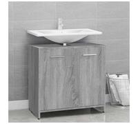 Bathroom sink cabinet Grey Sonoma 60x33x60 cm Engineered Wood Storage for Homes
