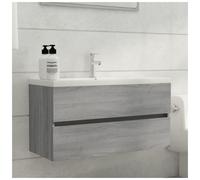 Sink Cabinet Bathroom Vanity Unit Wall Storage Cupboard Engineered Wood vidaXL