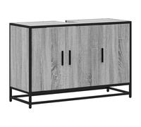 vidaXL Bathroom Sink Cabinet Grey Sonoma 90x33x60 cm Engineered Wood