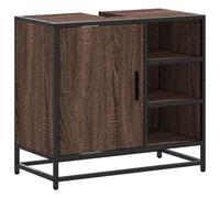 vidaXL Bathroom Sink Cabinet Brown Oak 65x33x60 cm Engineered Wood