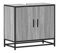 vidaXL Bathroom Sink Cabinet Grey Sonoma 65x33x60 cm Engineered Wood