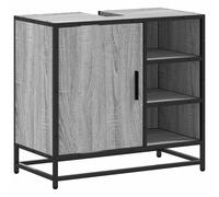 vidaXL Bathroom Sink Cabinet Grey Sonoma 65x33x60 cm Engineered Wood