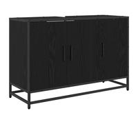 vidaXL Bathroom Cabinet Black Oak 90 x 33 x 60 cm Engineered Wood